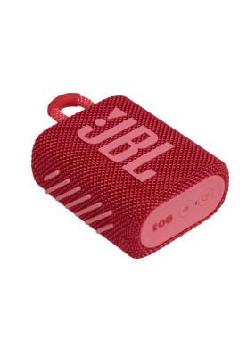 Колонка портативна 1.0 JBL Go 3 Red, 4.2 Bт, Bluetooth, живлення від акумулятора, IPX7 водонепроникна, 7.5 x 9 x 4 см