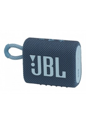 Колонка портативна 1.0 JBL Go 3 Blue, 4.2 Bт, Bluetooth, живлення від акумулятора, IPX7 водонепроникна (JBLGO3BLU)