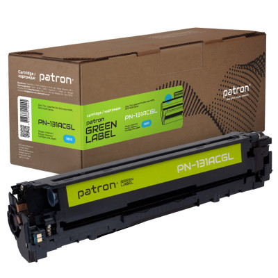 Картридж HP 131A (CF211A), Cyan, CLJ M251/M276, 1800 стор, Patron Green (PN-131AСGL)