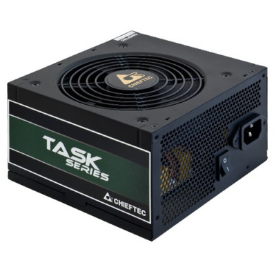 Блок живлення Chieftec 400W TPS-400S-BULK, 120mm, 20+4pin, 1x4pin, SATA х 5, Molex 3x4pin, 1x6+2pin, кабелі немодульні (TPS-400S-BULK)