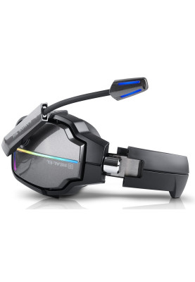 Навушники REAL-EL GDX-7780 Surround 7.1, Black, RGB, USB, накладні, мікрофон, кабель 2.2 м