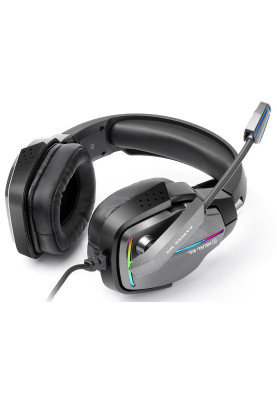 Навушники REAL-EL GDX-7780 Surround 7.1, Black, RGB, USB, накладні, мікрофон, кабель 2.2 м