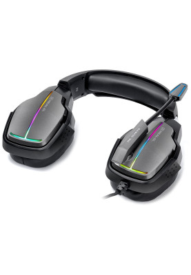 Навушники REAL-EL GDX-7780 Surround 7.1, Black, RGB, USB, накладні, мікрофон, кабель 2.2 м