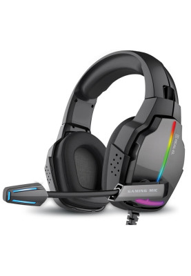 Навушники REAL-EL GDX-7780 Surround 7.1, Black, RGB, USB, накладні, мікрофон, кабель 2.2 м