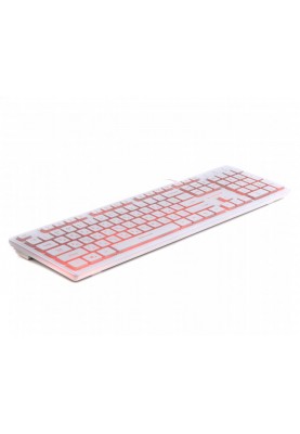 Клавіатура Gembird KB-UML3-01-W-UA, 3-х кольорове підсвічування клавіш, USB, White (KB-UML3-01-W-UA)