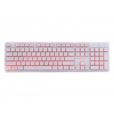 Клавіатура Gembird KB-UML3-01-W-UA, 3-х кольорове підсвічування клавіш, USB, White (KB-UML3-01-W-UA)