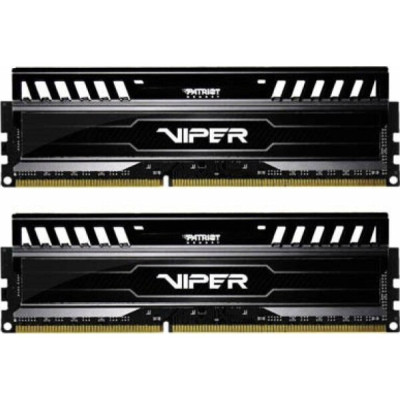 Пам'ять 8Gb x 2 (16Gb Kit) DDR3, 1600 MHz, Patriot Viper 3, Black, 9-9-9-24, 1.5V, з радіатором (PV316G160C9K)