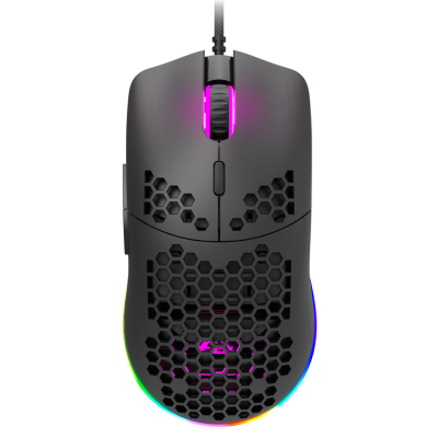 Миша Canyon Pancher GM-11, Black, USB, оптична (сенсор PixArt PAW3519), 800 - 4200 dpi, 6 режимів RGB-підсвічування, 7 програмованих кнопок, вбудована пам'ять, 1.65 м (CND-SGM11B)