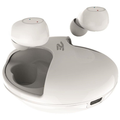 Навушники 2E RainDrops Light True Wireless, White, Bluetooth 5.0, з кейсом, 10 мВт, 16 Ом, до 5 г (до 20 г з кейсом), мікрофон, IPX5 (2E-EBTWRDLWT)