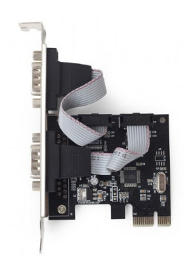 Контролер PCI-E x1 - 2 x RS232 (COM), Gembird, чіпсет WCH382, низькопрофільна планка в комплекті (SPC-22)