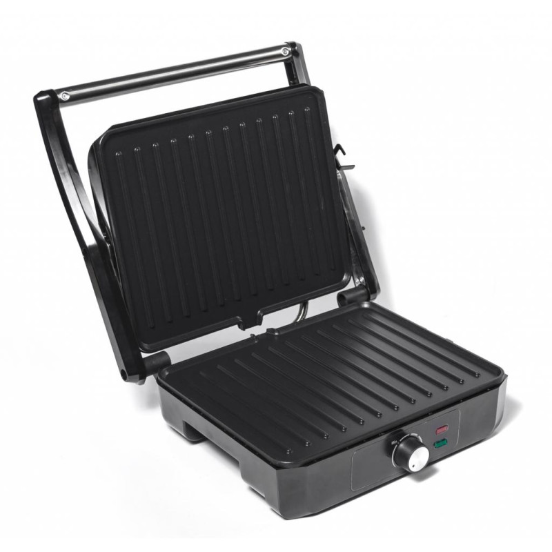 Електрогриль Holmer HCG-220 Silver, 2200W, закритий (двосторонній), піддон для жиру, управління механічне