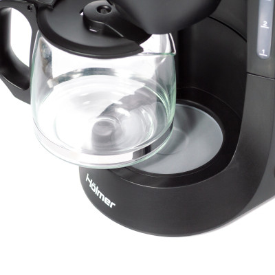Кавоварка Holmer HCD-011 Black, 600W, крапельна, резервуар для води 600мл, пластиковий корпус