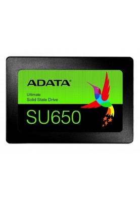 Твердотільний накопичувач 256Gb, ADATA Ultimate SU650, SATA3, 2.5", 3D TLC, 520/450 MB/s (ASU650SS-256GT-R)