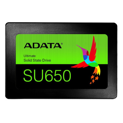 Твердотільний накопичувач 256Gb, ADATA Ultimate SU650, SATA3, 2.5", 3D TLC, 520/450 MB/s (ASU650SS-256GT-R)