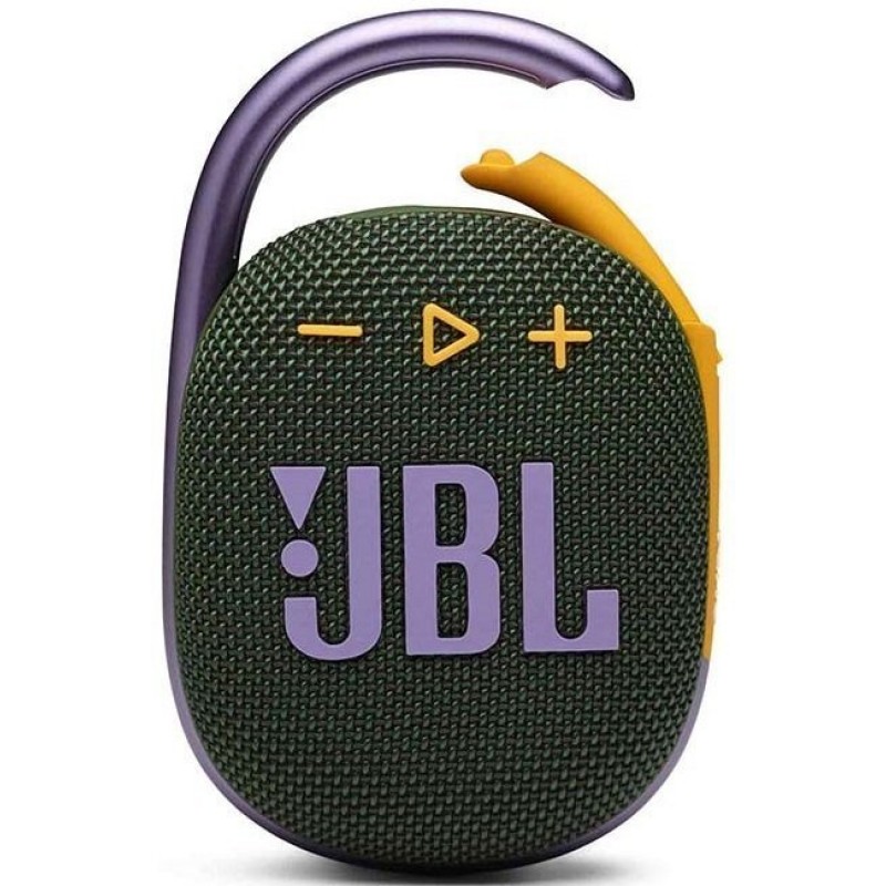 Колонка портативна 1.0 JBL Clip 4 Green, 5 Вт, Bluetooth, живлення від акумулятора, IP67 водонепроникна (JBLCLIP4GRN)