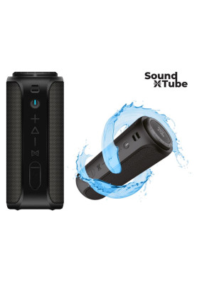 Колонка портативна 2E SoundXTube TWS, Black, 2 x 15 Вт, Bluetooth 5.0, MicroSD, AUX, USB Type-C, живлення від аккумулятора 3600 мАг, IPX7 (2E-BSSXTWBK)