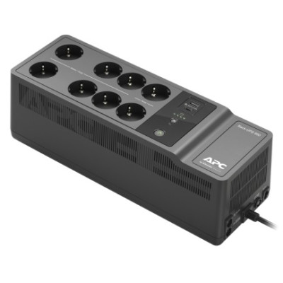 Джерело безперебійного живлення APC Back-UPS BE 850VA, Black, 520 Вт, 8xSchuko, USB, 1xUSB Type-C/ 1xUSB Type-A, ступінчаста апроксимація синусоїди, 120x130x365 мм, 4.5 кг (BE850G2-RS)