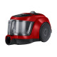 Пилосос Samsung VCC45W0S3R/UK Red, 700W, безмішковий, сухе прибирання, об'єм 1.3л, телескопічна трубка, турбощітка, насадка пів-килим, насадка 2в1