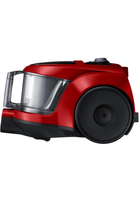 Пилосос Samsung VCC45W0S3R/UK Red, 700W, безмішковий, сухе прибирання, об'єм 1.3л, телескопічна трубка, турбощітка, насадка пів-килим, насадка 2в1