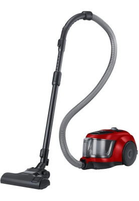 Пилосос Samsung VCC45W0S3R/UK Red, 700W, безмішковий, сухе прибирання, об'єм 1.3л, телескопічна трубка, турбощітка, насадка пів-килим, насадка 2в1