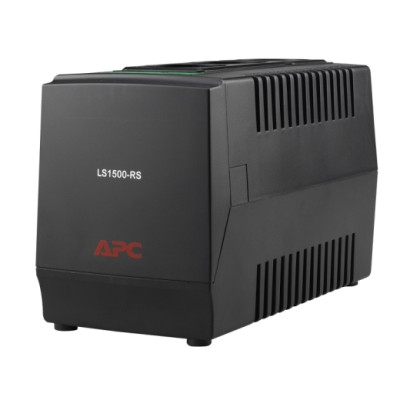 Стабілізатор APC Line-R 1500VA/750W, Black, 3 x Schuko, діапазон вхідної напруги: 184-284В, індикатори стану, захист від імпульсних перешкод та ударів блискавки, 2 кг (LS1500-RS)