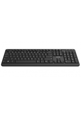 Клавіатура Canyon HKB-W20, Black, USB, бездротова, тихі перемикачі, 104 кнопки, 13 мультимедійних кнопок, 2xAAA (CNS-HKBW02-RU)