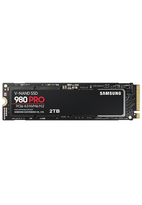 Твердотільний накопичувач M.2 2Tb, Samsung 980 Pro, PCI-E 4.0 x4, MLC 3-bit V-NAND, 7000/5000 MB/s (MZ-V8P2T0BW)