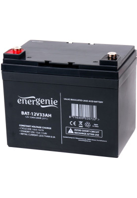 Батарея для ДБЖ 12В 33Ач EnerGenie BAT-12V33AH, ШхДхВ 194x133x169, Black (BAT-12V33AH)