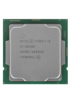 Процесор Intel Core i3 (LGA1200) i3-10100F, Tray, 4x3.6 GHz (Turbo Boost 4.3 GHz), L3 6Mb, Comet Lake, 14 nm, TDP 65W (CM8070104291318)