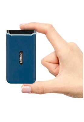 Зовнішній накопичувач SSD, 250Gb, Transcend ESD370C, Navy Blue, USB 3.1, 3D TLC, 1050/950 MB/s, 96.5x53.6x12.5 мм, 87 г (TS250GESD370C)