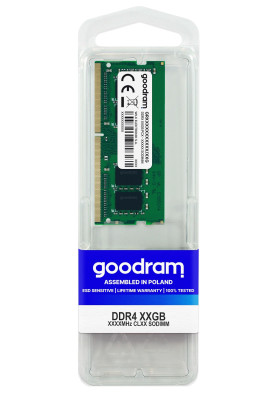 Пам'ять SO-DIMM, DDR4, 8Gb, 3200 MHz, Goodram, 1.2V, CL22 (GR3200S464L22S/8G)
