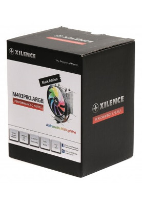 Кулер для процесора Xilence M403 Pro ARGB, алюміній/мідь, 1x120 мм, для AMD AM4/AM3/AM2/FM2/FM1, Intel 115x/1200/1700 (XC129 / M403.PRO)