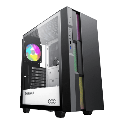 Корпус GameMax Brufen C3 BG Black, Mid Tower, без БЖ, для ATX / Micro ATX / Mini ITX, 1x120 мм ARGB Fan, 1xCOC Turbo Fan, бічна панель із загартованого скла, 436х210х461 мм (Brufen C3 BG)