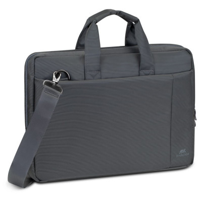 Сумка для ноутбука 15.6" RivaCase Central, Grey, поліестер, 395x295x70 мм (8231)
