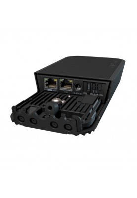 Точка доступу MikroTik wAP AC Black, 2,4 GHz/5 GHz до 1200 Мбит/с, Wi-Fi 5, 2xGlan (802.3af/at PoE), 185 × 85 × 30 мм (RBwAPG-5HacD2HnD-BE)