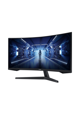 Монітор вигнутий 34" Samsung Odyssey G5, Black, WLED, VA, 3440x1440 (21:9), 1 мс, 165 Гц, 250 кд/м², 2500:1, 1000R, 178°/178°, HDMI/DP, VESA 75x75, AMD FreeSync Premium (LC34G55TWWIXCI)