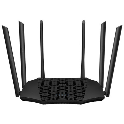 Роутер Tenda AC21, Wi-Fi 802.11ac/a/n/g/b, до 1733 Mb/s, 2.4GHz/5GHz, 3x10/100/1000 Mb/s, RJ45 10/100/1000 Mb/s, 6 зовнішніх незнімних антен