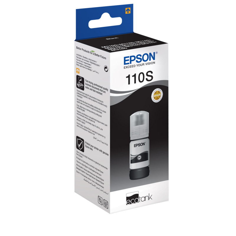 Чорнило Epson 110S, Black Pigment, для M1100/M1120/M1140/M1170/M2140/M2170/M3140/M3170, 40 мл (C13T01L14A)
