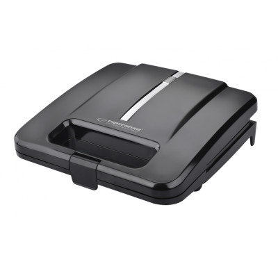 Бутербродниця Esperanza "Parmigiano", Black, 1000W, кількість відділень 4, антипригарне покриття, індикатор нагріву, індикатор готовності (EKT010)
