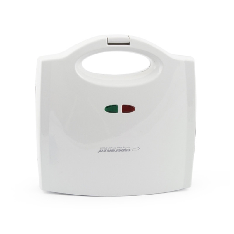 Бутербродниця Esperanza EKT006W Portabella, White, 700W, кількість відділень 4, антипригарне покриття, індикатор нагріву, індикатор готовності, знімні пластини