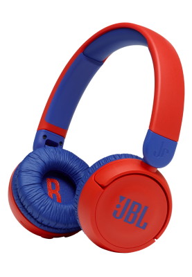 Навушники бездротові JBL JR 310BT, Red/Blue, Bluetooth, мікрофон, акумулятор 400 mAh, дитячі (JBLJR310BTRED)