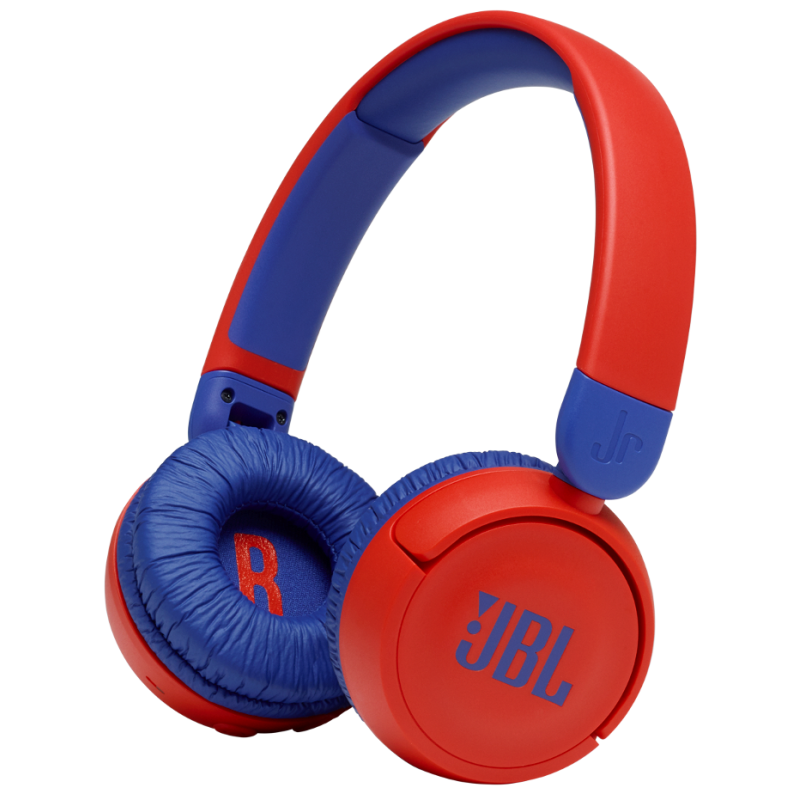 Навушники бездротові JBL JR 310BT, Red/Blue, Bluetooth, мікрофон, акумулятор 400 mAh, дитячі (JBLJR310BTRED)