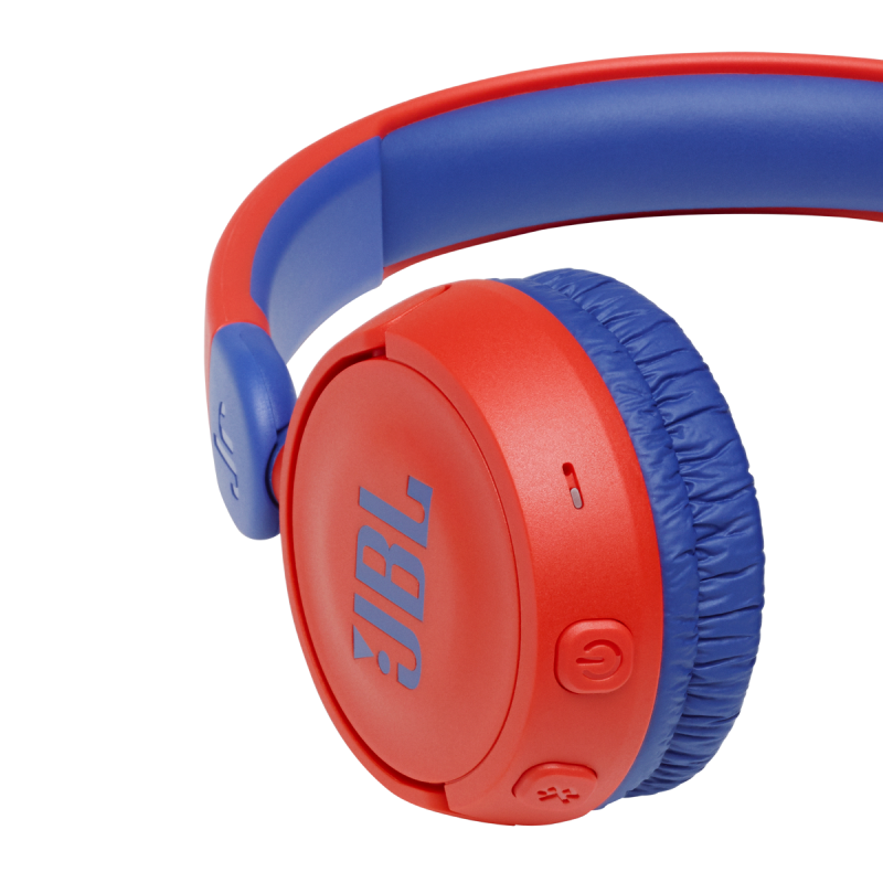 Навушники бездротові JBL JR 310BT, Red/Blue, Bluetooth, мікрофон, акумулятор 400 mAh, дитячі (JBLJR310BTRED)