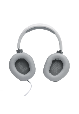 Навушники JBL Quantum 100, White, 3.5 мм, мікрофон, динаміки 40 мм, технологія "QuantumSOUND Signature", 1.2 м (JBLQUANTUM100WHT)