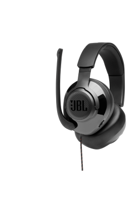 Навушники JBL Quantum 200, Black, 3.5 мм, мікрофон, динаміки 50 мм, технологія "QuantumSOUND Signature", амбушури з ефектом пам'яті, 1.2 м + 1.5 м (JBLQUANTUM200BLK)