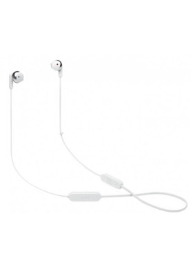 Навушники бездротові JBL T215BT, White, Bluetooth, мікрофон, акумулятор 130 mAh, технологія "Pure Bass" (JBLT215BTWHT)