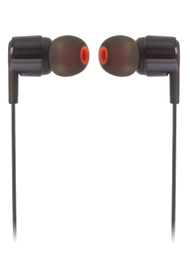 Навушники JBL Tune 210, Black, 3.5 мм, мікрофон, однокнопковий пульт керування, технологія "Pure Bass", алюмінієві вставки (JBLT210BLK)
