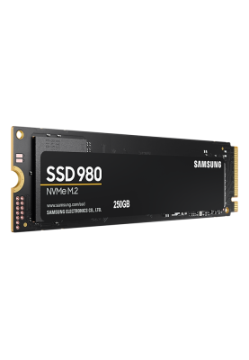 Твердотільний накопичувач M.2 250Gb, Samsung 980, PCI-E 3.0 x4, MLC 3-bit V-NAND, 2900/1300 MB/s (MZ-V8V250B)