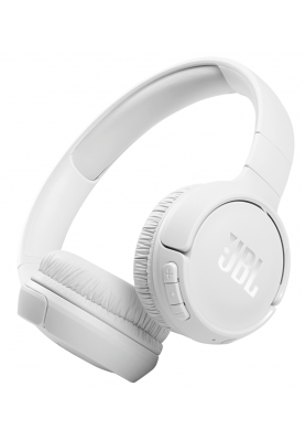 Навушники бездротові JBL Tune 510BT, White, Bluetooth, мікрофон, акумулятор 450 mAh, технологія "Pure Bass", пульт керування на чашці, підтримка Siri та Google Now (JBLT510BTWHT)