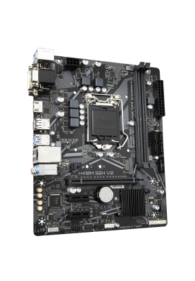 Мат.плата 1200 (H470) Gigabyte H410M S2H V2, H470, 2xDDR4, Int.Video(CPU), 4xSATA3, 1xM.2, 1xPCI-E 16x 3.0, 2xPCI-E 1x 3.0, ALC887, RTL8111H, 4xUSB3.2/6xUSB2.0, VGA/DVI-D/HDMI, MicroATX